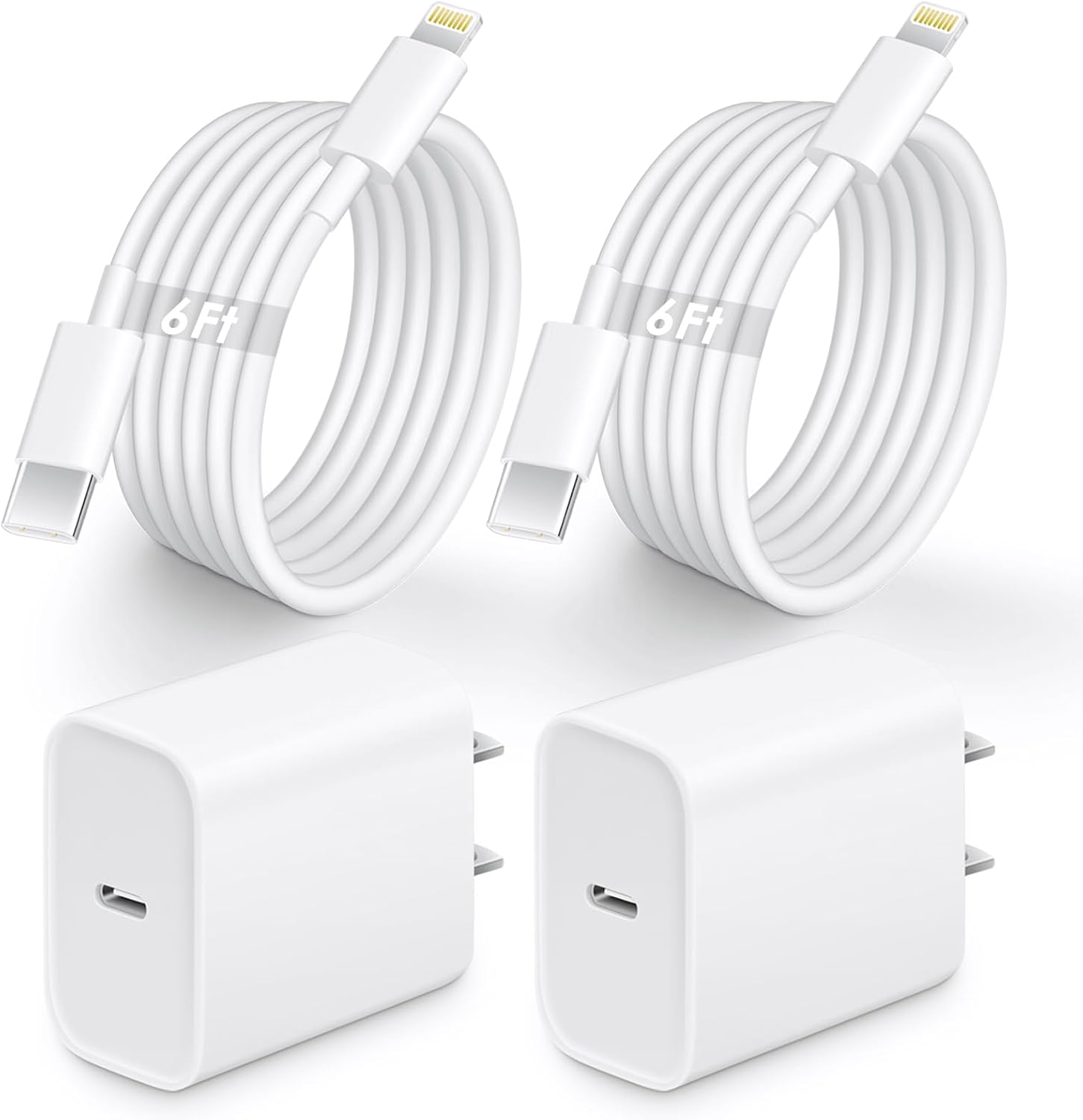 for i Phone 13 14 Fast Charger, 2 Pack 20W PD i Phone Charger Fast Charging USB C Charger with 6FT USB C Charging Cable Compatible with iP14 13 12 11 Pro Max,14 Plus,XR,XSMAX-White - Image 9