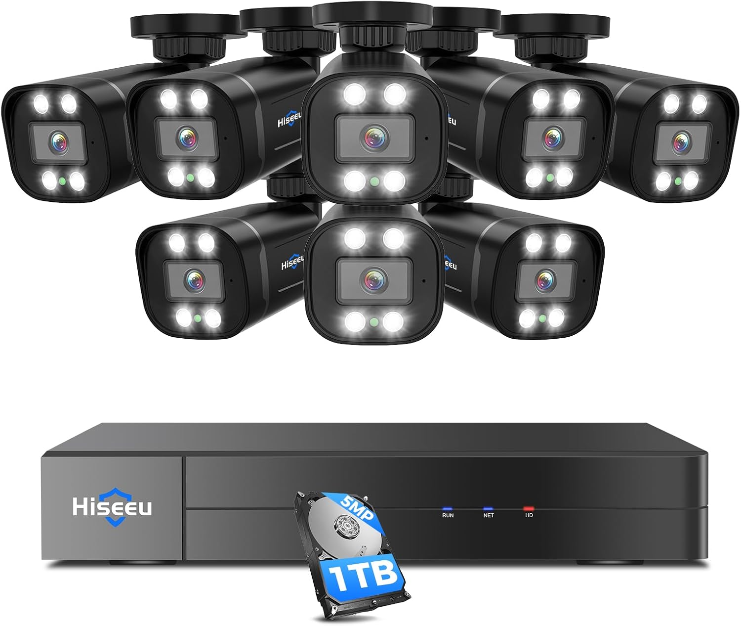 Hiseeu 3K Wired Outdoor Security Camera System with Audio,Smart Dual Light,5MP 8CH Surveillance DVR,8X5MP CCTV Cameras & 1TB Hard Drive,AI Human/Vehicle Detection,Smart Playback for Home Security - Image 9
